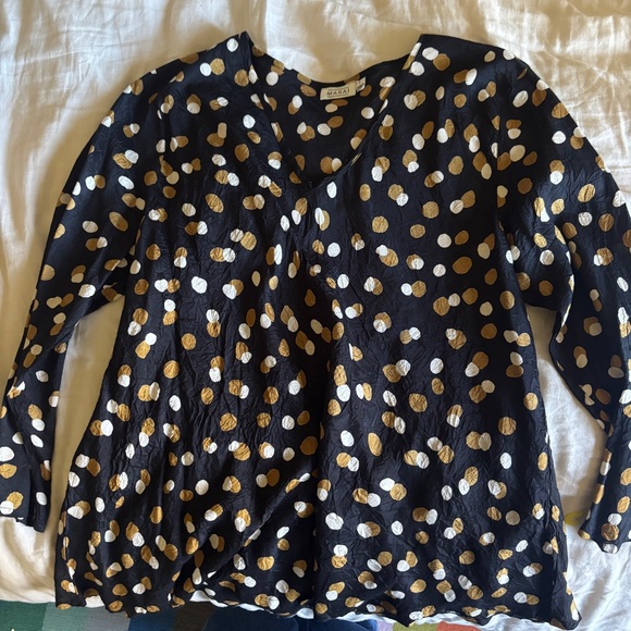 Masai Clothing Kala Ginger Spot Print Blouse | Viscose | Large - Picture 3 of 11